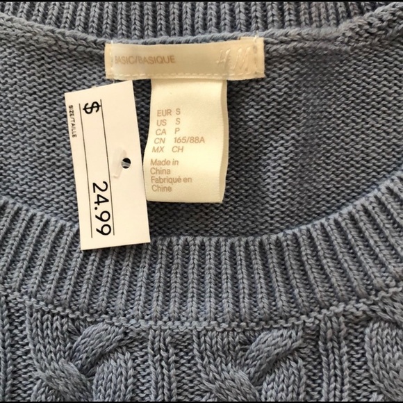 H&M woman’s cable knitted sweater top - Picture 5 of 6